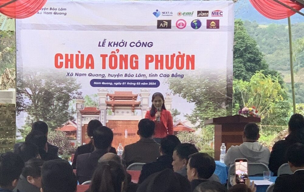 Bà Đỗ Như Quỳnh – Phó Chủ tịch Quỹ Next-G phát biểu tại chương trình