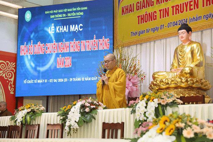 Thượng tọa Thích Quảng Lộc - Ủy viên Hội đồng Trị sự, Trưởng BTS GHPGVN tỉnh Tiền Giang.